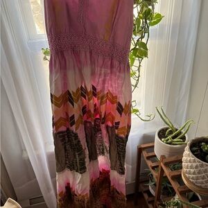 Pink and Brown Women's Dress
